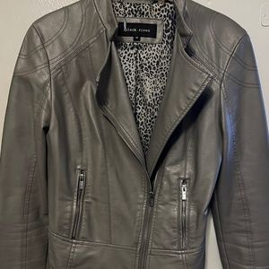 Black River faux leather moto jacket